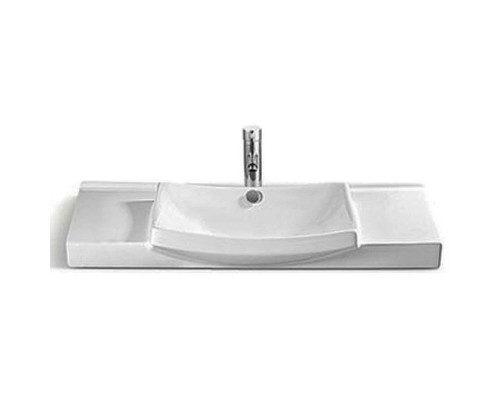 Приобрести Тумба с раковиной белый глянец/сосна лоредо 90 см Comforty Киото 00003126707 в магазине сантехники Santeh-Crystal.ru