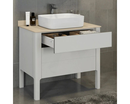 Заказать Тумба с раковиной белый глянец 90 см Comforty Лондон 00004138841 в магазине сантехники Santeh-Crystal.ru