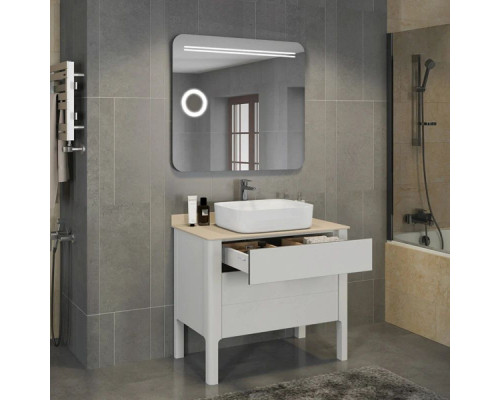 Заказать Тумба с раковиной белый глянец 90 см Comforty Лондон 00004138841 в магазине сантехники Santeh-Crystal.ru