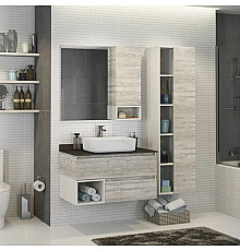 Тумба с раковиной дуб белый 90 см Comforty Прага 00004136270