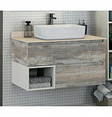 Тумба с раковиной дуб бежевый 90 см Comforty Прага 00004137445