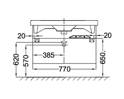 Купить Тумба белый глянец 77 см Jacob Delafon Odeon Up EB895-RUJ5 в магазине сантехники Santeh-Crystal.ru