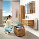 Купить Тумба с раковиной натуральная древесина 79,5 см Vitra Nest Trendy 56138 в магазине сантехники Santeh-Crystal.ru