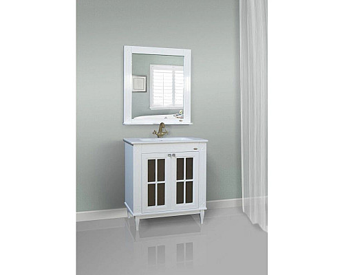 Приобрести Тумба с раковиной белый глянец 78 см Atoll Милана в магазине сантехники Santeh-Crystal.ru