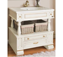 Тумба с раковиной слоновая кость золотая патина 95 см Atoll Джулия