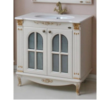 Тумба с раковиной слоновая кость золотая патина 88 см Atoll Венеция