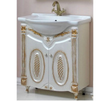 Тумба с раковиной белый жемчуг золотая патина 77,5 см Atoll Наполеон