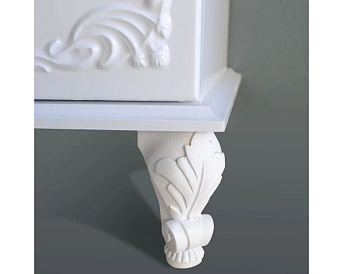 Купить Тумба с раковиной белый глянец 88 см Atoll Барселона в магазине сантехники Santeh-Crystal.ru