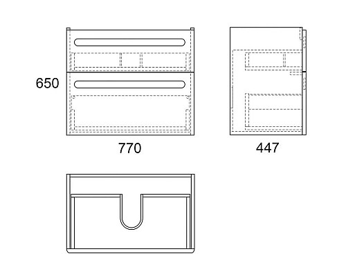 Заказать Тумба белый глянец 77 см OWL 1975 Otalia OW04.06.00 в магазине сантехники Santeh-Crystal.ru