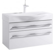 Тумба белый глянец 80 см Aqwella 5 Stars Milan Mil.01.08/2/W