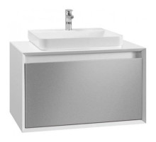 Тумба белый глянец/серебро глянец 90 см Belux Валенсия НП 90-02