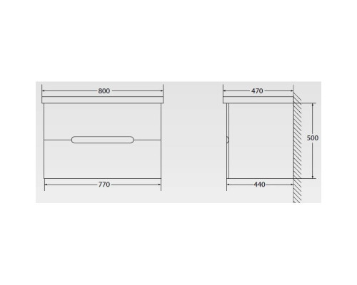 Купить Тумба Bianco Lucido 77 см BelBagno Luxury/Soft LUXURY/SOFT-800-2C-SO-BL-P в магазине сантехники Santeh-Crystal.ru