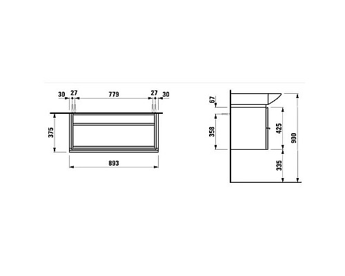 Santeh-Crystal.ru: Тумба белый глянец 89,3 см 2 ящика Laufen Case 4.0125.2.075.475.1 Заказать Тумба белый глянец 89,3 см 2 ящика Laufen Case 4.0125.2.075.475.1 в магазине сантехники Santeh-Crystal.ru