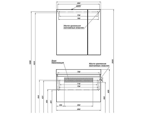 Приобрести Тумба белый глянец 85 см Aquanet Йорк 00202092 в магазине сантехники Santeh-Crystal.ru