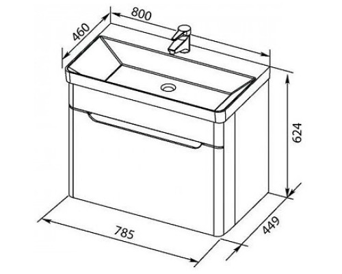 Заказать Тумба белый глянец 78,5 см Aquanet София 00199869 в магазине сантехники Santeh-Crystal.ru