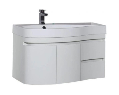 Купить Тумба белый глянец 95 см L Aquanet Сопрано 00169631 в магазине сантехники Santeh-Crystal.ru