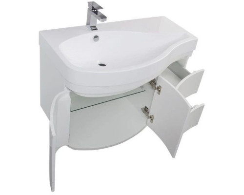 Купить Тумба белый глянец 95 см L Aquanet Сопрано 00169631 в магазине сантехники Santeh-Crystal.ru