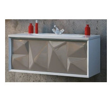 Тумба капучино/белый глянец 89 см Marka One Romb У67845