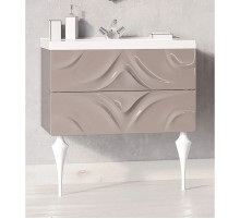 Тумба с раковиной капучино глянец 80 см Marka One Angel У67287