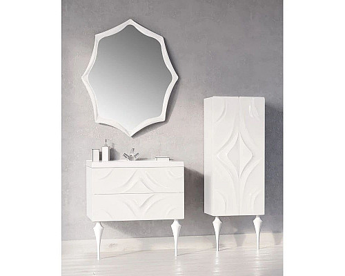 Приобрести Тумба с раковиной белый глянец 80 см Marka One Angel У67285 в магазине сантехники Santeh-Crystal.ru