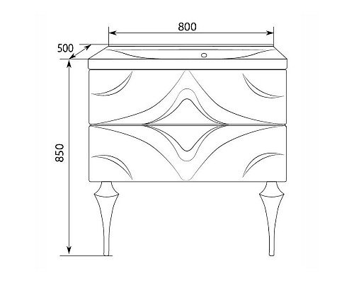 Приобрести Тумба с раковиной белый глянец 80 см Marka One Angel У67285 в магазине сантехники Santeh-Crystal.ru