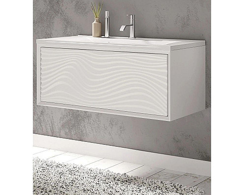 Купить Тумба белый глянец 89 см Marka One Lisse У67844 в магазине сантехники Santeh-Crystal.ru