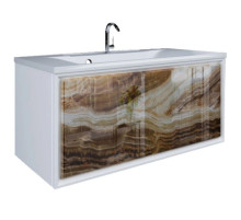 Тумба оникс/белый глянец 89 см Marka One Seattle У72806