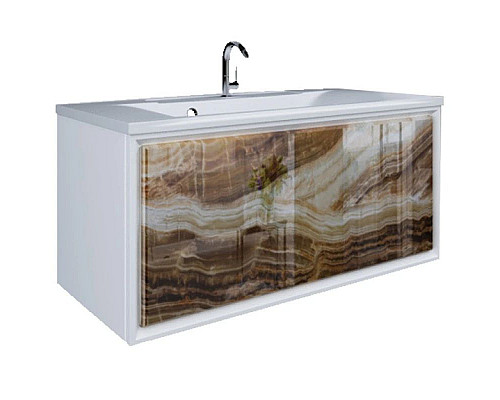 Заказать Тумба оникс/белый глянец 89 см Marka One Seattle У72806 в магазине сантехники Santeh-Crystal.ru