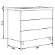 Купить Тумба бетон/белый 79 см Marka One Mix У69540 в магазине сантехники Santeh-Crystal.ru