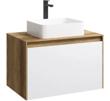 Тумба дуб балтийский/ белый глянец 80 см Aqwella 5 Stars Mobi MOB0108DB/ MOB0708W/ T