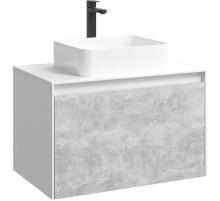 Тумба белый глянец/ бетон светлый 80 см Aqwella 5 Stars Mobi MOB0108W/ MOB0708BS/ T