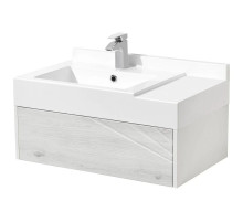 Тумба белый глянец/ольха наварра 79,6 см Акватон Сакура 1A236401SKW80