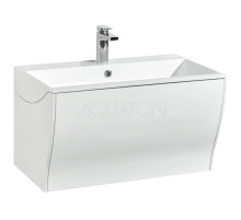 Тумба с раковиной белый глянец 80 см Акватон Ондина 1A1834K0OD010