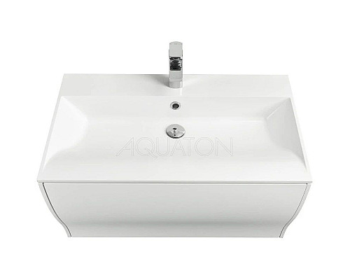 Приобрести Тумба с раковиной белый глянец 80 см Акватон Ондина 1A1834K0OD010 в магазине сантехники Santeh-Crystal.ru