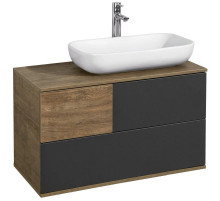 Тумба дуб кантри/антрацит 85 см Акватон Терра 1A247201TEKA0