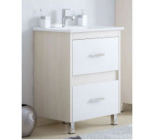 Тумба с раковиной белый глянец/лайн 76,5 см Corozo Верона SETSD-00000348/SD-00000382