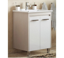 Тумба с раковиной белый глянец/лайн 76,5 см Corozo Лорена SETSD-00000356/SD-00000382