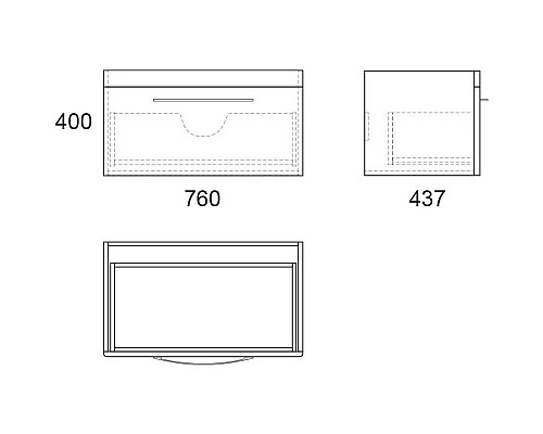 Заказать Тумба с раковиной белый глянец 80,5 см OWL 1975 Skansen SETOW05.01.00/OWLB19-11080 в магазине сантехники Santeh-Crystal.ru