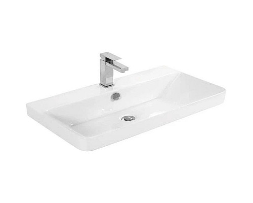 Заказать Тумба с раковиной белый глянец 80,5 см OWL 1975 Skansen SETOW05.01.00/OWLB19-11080 в магазине сантехники Santeh-Crystal.ru