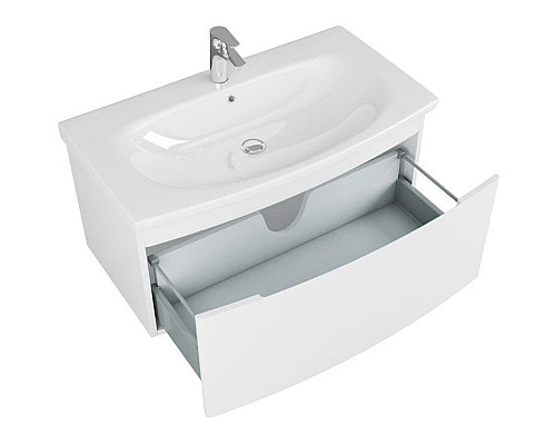 Приобрести Тумба с раковиной белый глянец 90 см OWL 1975 Gotland SETOW010000/OWLB19-16090 в магазине сантехники Santeh-Crystal.ru