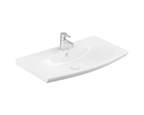 Купить Тумба с раковиной белый глянец 90 см OWL 1975 Gotland SETOW01.02.30/OWLB19-16090 в магазине сантехники Santeh-Crystal.ru