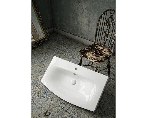 Купить Тумба с раковиной белый глянец 90 см OWL 1975 Gotland SETOW01.02.30/OWLB19-16090 в магазине сантехники Santeh-Crystal.ru