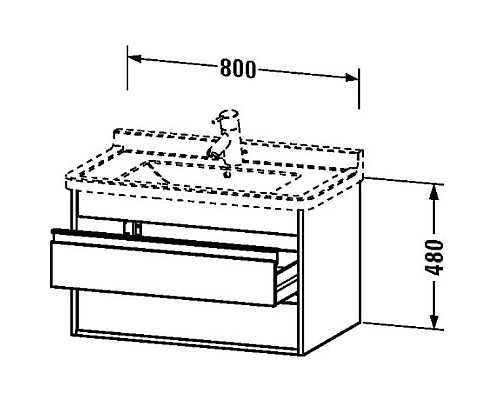 Купить Тумба орех 80 см Duravit Ketho KT664407979 в магазине сантехники Santeh-Crystal.ru