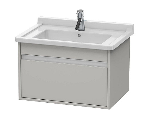 Приобрести Тумба бетонно-серый матовый 80 см Duravit Ketho KT666400707 в магазине сантехники Santeh-Crystal.ru