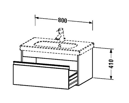 Приобрести Тумба графит матовый 80 см Duravit Ketho KT666704949 в магазине сантехники Santeh-Crystal.ru