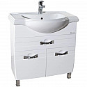 Тумба с раковиной белый глянец 81 см Bellezza Абрис 4639719130010 + 4620008198941 Тумба с раковиной белый глянец 81 см Bellezza Абрис 4639719130010 + 4620008198941