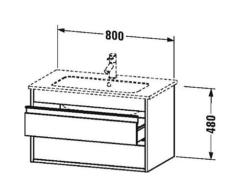 Купить Тумба белый глянец 80 см Duravit Ketho KT642902222 в магазине сантехники Santeh-Crystal.ru
