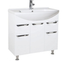 Тумба с раковиной белый глянец 75,8 см Bellezza Альфа 4638812110011 + 4660018640092