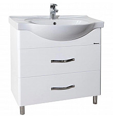 Тумба с раковиной белый глянец 79,5 см Bellezza Анкона 4639613110019 + 4690311008985