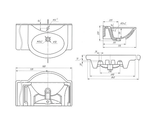 Приобрести Тумба с раковиной бежевый глянец/белый глянец 90 см Bellezza Балтика 4638915111076 + 4660018640276 в магазине сантехники Santeh-Crystal.ru